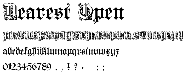 Dearest Open font
